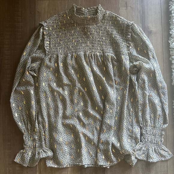 Elan Smocked Top S - Picture 1 of 3